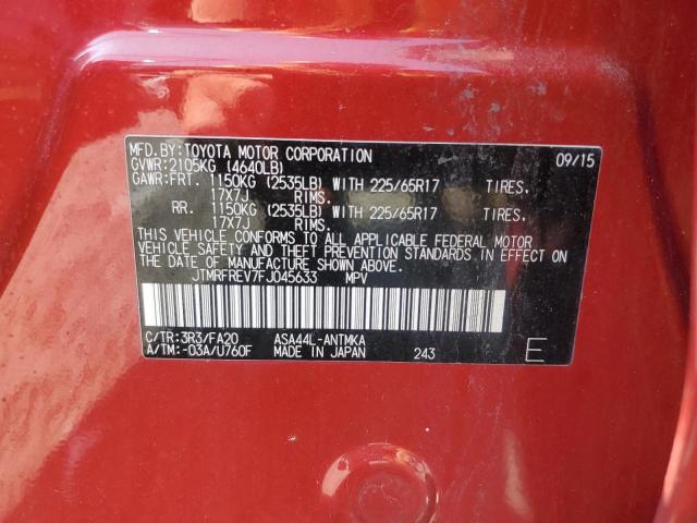 Photo 14 from auction – 2015 TOYOTA RAV4 XLE with VIN JTMRFREV7FJ045633