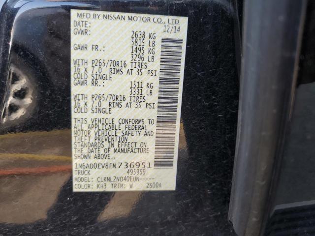 Photo 14 from auction – 2015 NISSAN FRONTIER S with VIN 1N6AD0EV8FN736951