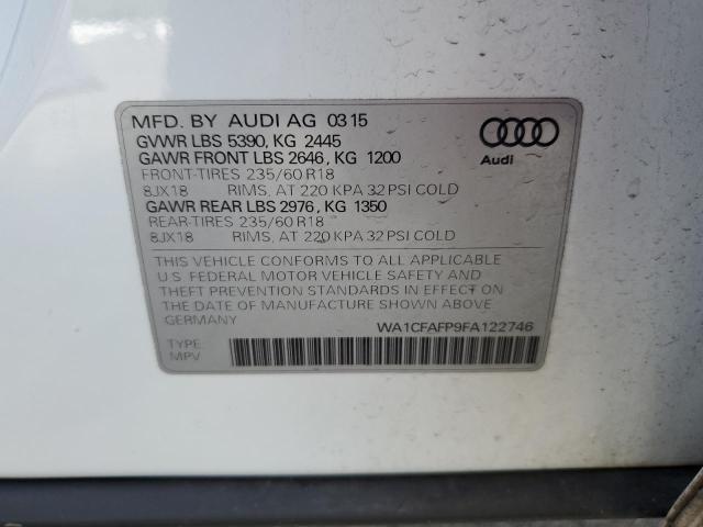 Photo 14 from auction – 2015 AUDI Q5 PREMIUM with VIN WA1CFAFP9FA122746