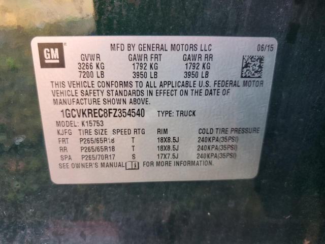 Photo 14 from auction – 2015 CHEVROLET SILVERADO with VIN 1GCVKREC8FZ354540