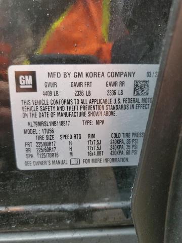 Photo 14 from auction – 2022 CHEVROLET TRAILBLAZE with VIN KL79MRSL1NB118817