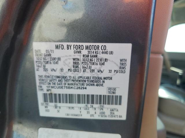Photo 14 from auction – 2011 FORD ESCAPE LIM with VIN 1FMCU0E75BKC28294
