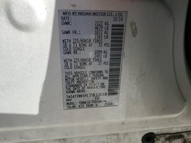Photo 14 from auction – 2015 NISSAN ROGUE S with VIN 5N1AT2MV5FC781808