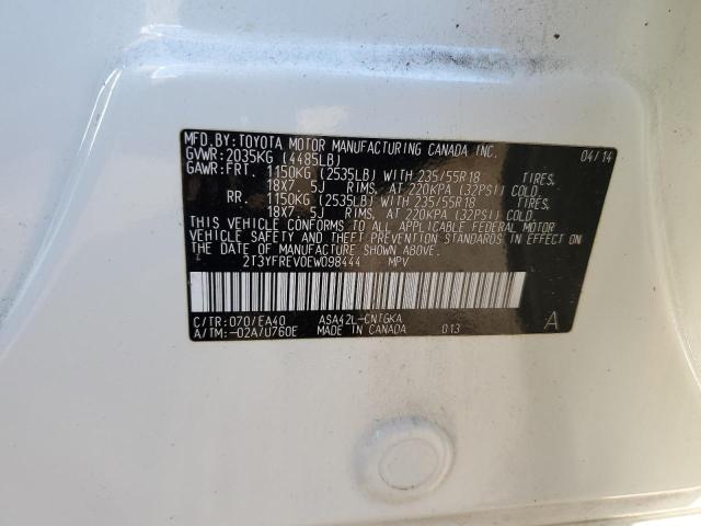 Photo 14 from auction – 2014 TOYOTA RAV4 LIMIT with VIN 2T3YFREV0EW098444
