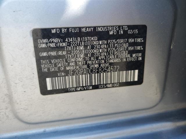 Photo 14 from auction – 2015 SUBARU XV CROSSTR with VIN JF2GPADC8F8254572