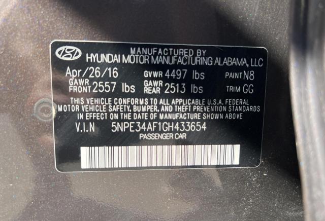 Photo 10 from auction – 2016 HYUNDAI SONATA SPO with VIN 5NPE34AF1GH433654