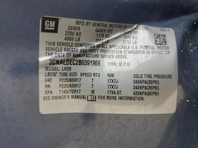 Photo 14 from auction – 2011 CHEVROLET EQUINOX LT with VIN 2CNALDEC2B6391969