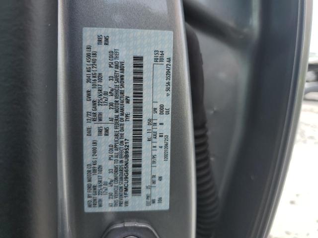 Photo 14 from auction – 2022 FORD ESCAPE SE with VIN 1FMCU9G65NUB95217