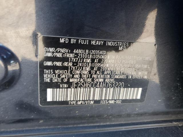 Photo 14 from auction – 2010 SUBARU FORESTER 2 with VIN JF2SH6CC4AH763220
