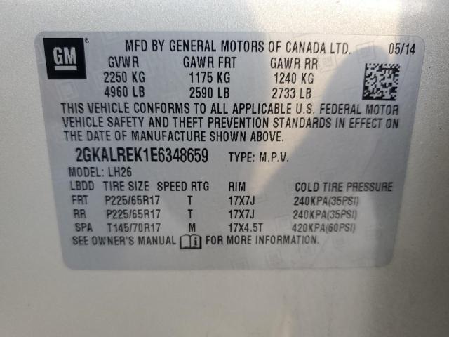 Zdjęcie 14 z aukcji – 2014 GMC TERRAIN SL z VIN 2GKALREK1E6348659