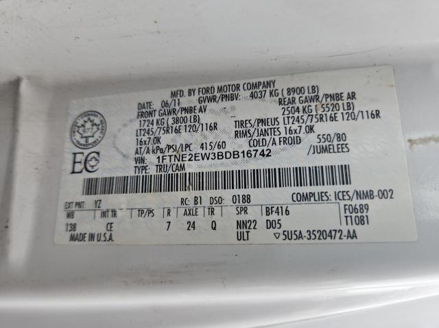 Photo 10 from auction – 2011 FORD ECONOLINE with VIN 1FTNE2EW3BDB16742