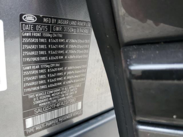 Photo 14 from auction – 2015 LAND ROVER RANGE ROVE with VIN SALGS2TF4FA237980