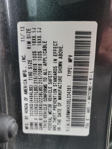 Photo 14 from auction – 2014 HONDA CR-V LX with VIN 5J6RM4H30EL034361