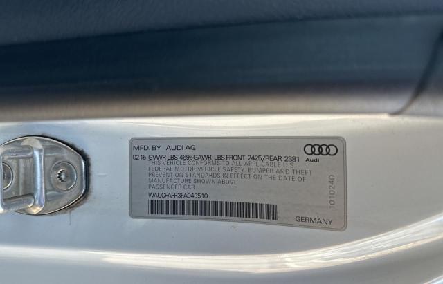 Photo 10 from auction – 2015 AUDI A5 PREMIUM with VIN WAUCFAFR3FA049510