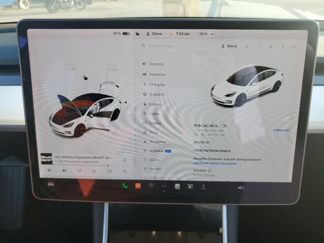 Photo 9 from auction – 2019 TESLA MODEL 3 with VIN 5YJ3E1EBXKF494614