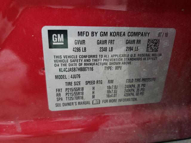 Photo 14 from auction – 2017 BUICK ENCORE PRE with VIN KL4CJASB7HB007116