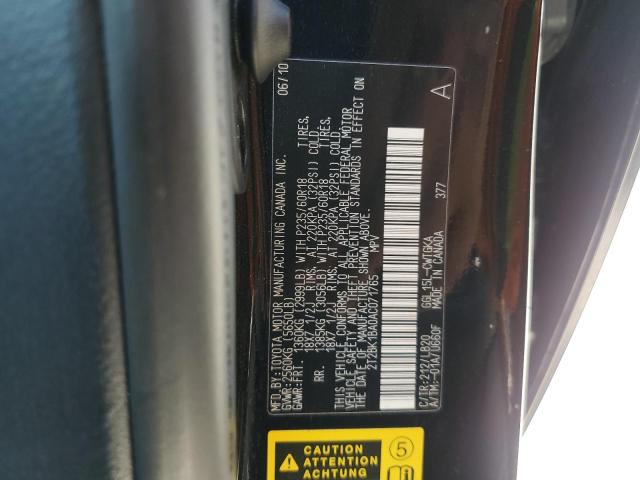 Photo 14 from auction – 2010 LEXUS RX 350 with VIN 2T2BK1BA0AC071765