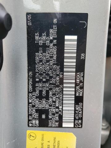 Photo 14 from auction – 2006 LEXUS RX 400 with VIN JTJHW31U160017156