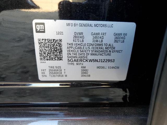 Photo 14 from auction – 2022 BUICK ENCLAVE PR with VIN 5GAERCKW5NJ122953