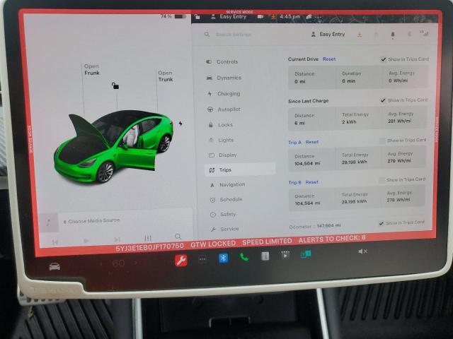 Photo 9 from auction – 2018 TESLA MODEL 3 with VIN 5YJ3E1EB0JF170750