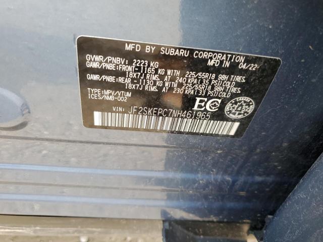 Photo 14 from auction – 2022 SUBARU FORESTER L with VIN JF2SKEPC7NH461965