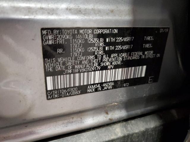 Photo 14 from auction – 2019 TOYOTA RAV4 LE with VIN JTMF1RFV8KD509179