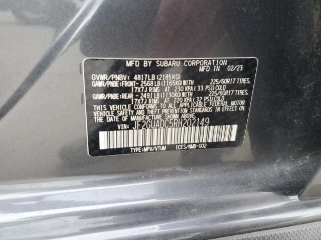 Photo 14 from auction – 2024 SUBARU CROSSTREK with VIN JF2GUADC5RH202149