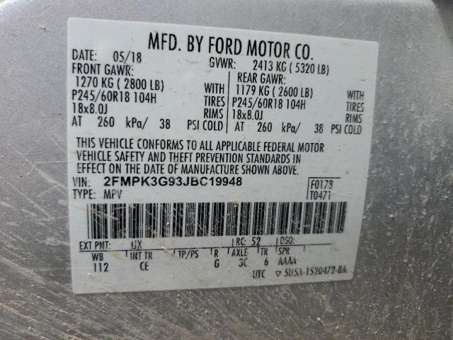 Photo 14 from auction – 2018 FORD EDGE SE with VIN 2FMPK3G93JBC19948