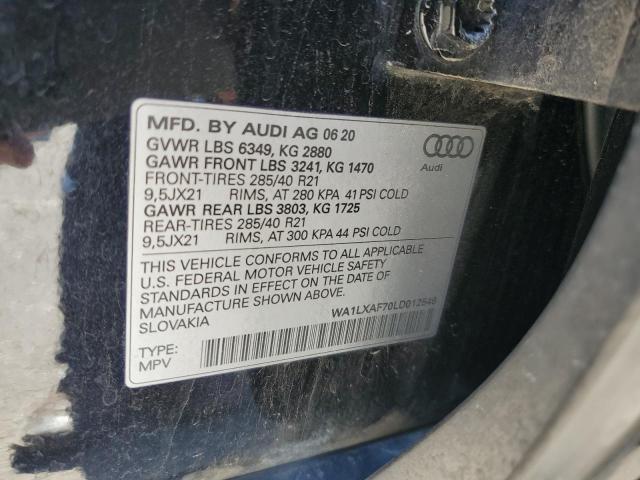 Photo 14 from auction – 2020 AUDI Q7 PREMIUM with VIN WA1LXAF70LD012546