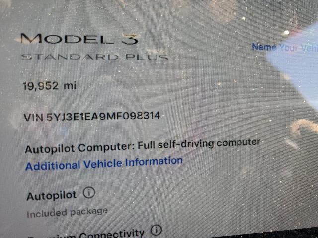 Photo 9 from auction – 2021 TESLA MODEL 3 with VIN 5YJ3E1EA9MF098314