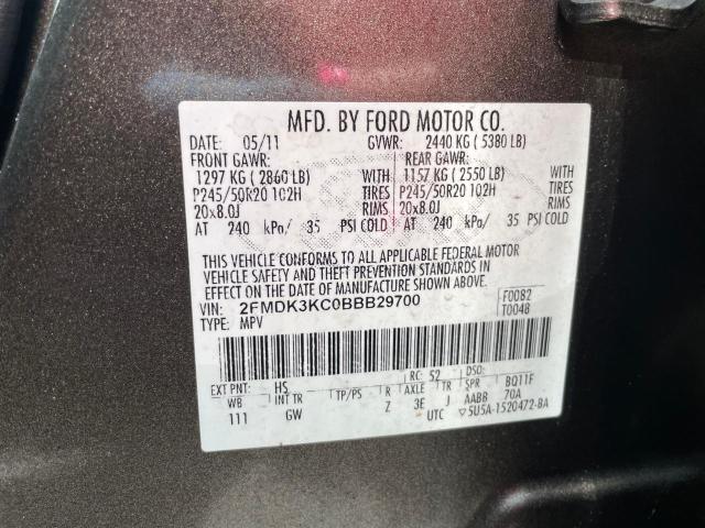 Photo 10 from auction – 2011 FORD EDGE LIMIT with VIN 2FMDK3KC0BBB29700