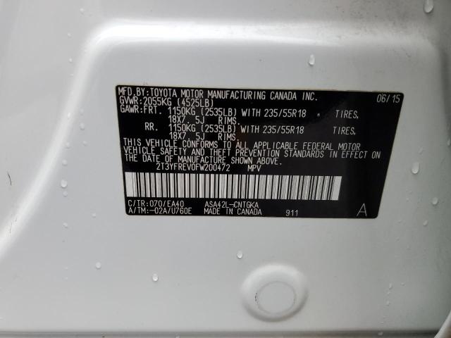 Photo 14 from auction – 2015 TOYOTA RAV4 LIMIT with VIN 2T3YFREV0FW200472