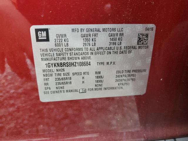 Photo 14 from auction – 2017 CADILLAC XT5 LUXURY with VIN 1GYKNBRS8HZ108684
