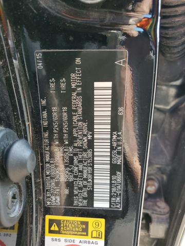 Photo 14 from auction – 2015 TOYOTA HIGHLANDER with VIN 5TDJKRFH9FS153885