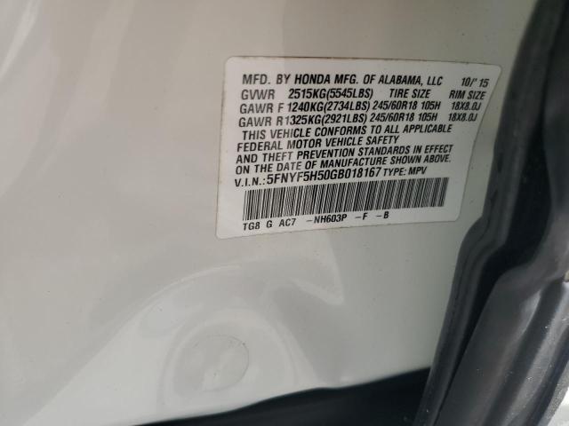Photo 14 from auction – 2016 HONDA PILOT EXL with VIN 5FNYF5H50GB018167