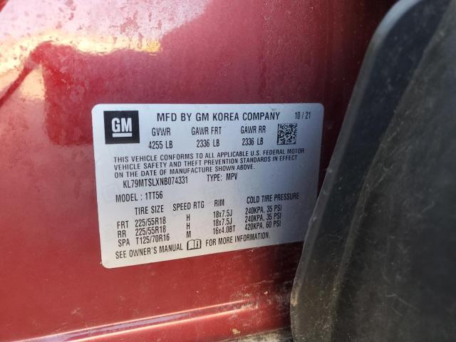 Photo 14 from auction – 2022 CHEVROLET TRAILBLAZE with VIN KL79MTSLXNB074331