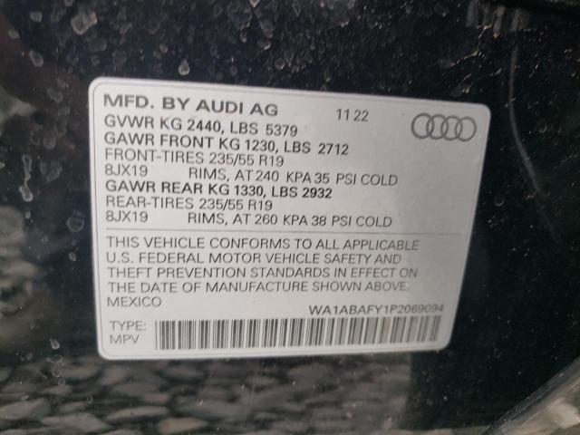 Photo 14 from auction – 2023 AUDI Q5 PREMIUM with VIN WA1ABAFY1P2069094