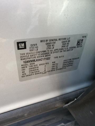 Photo 14 from auction – 2017 GMC ACADIA SLT with VIN 1GKKNMLA5HZ171022