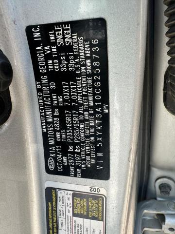 Photo 10 from auction – 2012 KIA SORENTO BA with VIN 5XYKT3A10CG258736