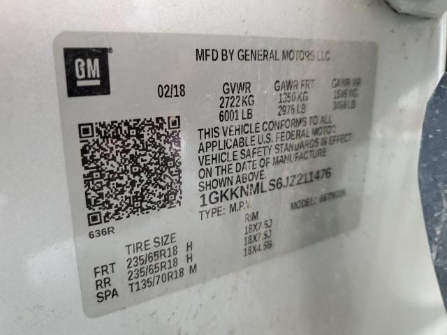 Photo 14 from auction – 2018 GMC ACADIA SLT with VIN 1GKKNMLS6JZ211476