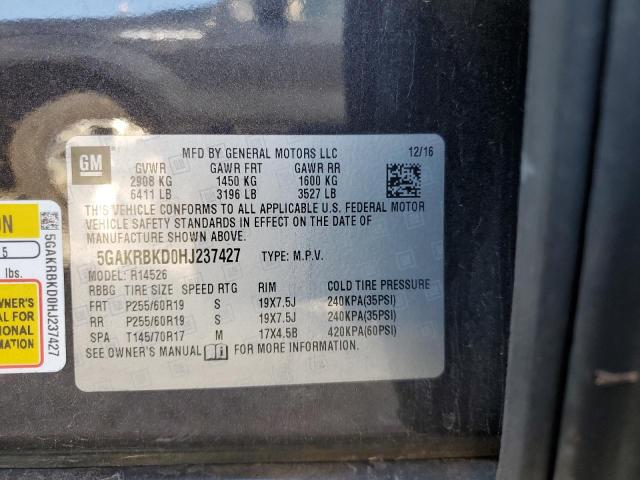 Photo 14 from auction – 2017 BUICK ENCLAVE with VIN 5GAKRBKD0HJ237427