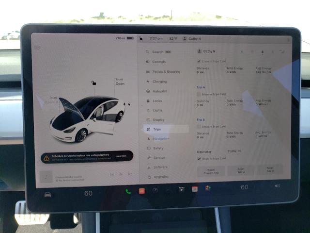 Photo 9 from auction – 2018 TESLA MODEL 3 with VIN 5YJ3E1EBXJF074334