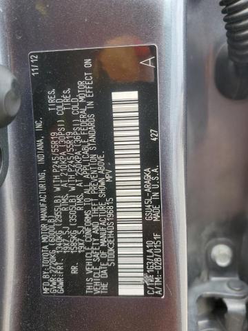 Photo 14 from auction – 2013 TOYOTA HIGHLANDER with VIN 5TDDK3EH4DS196815