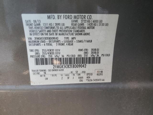 Photo 14 from auction – 2014 FORD FLEX SEL with VIN 2FMGK5C82EBD09042