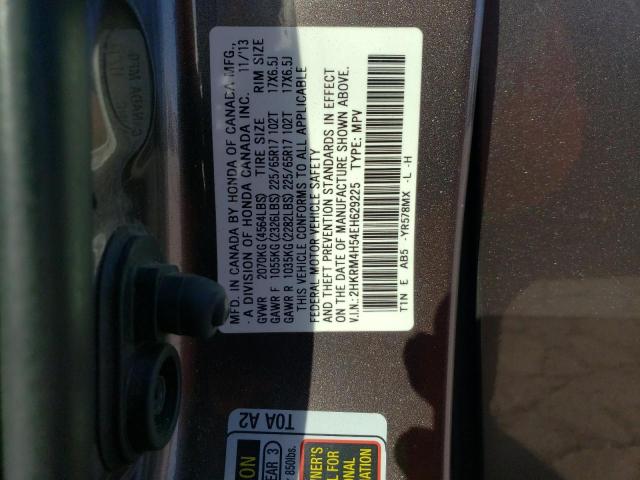 Photo 14 from auction – 2014 HONDA CR-V EX with VIN 2HKRM4H54EH629225