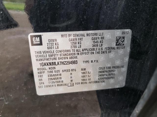 Photo 14 from auction – 2017 GMC ACADIA SLT with VIN 1GKKNMLA7HZ294983