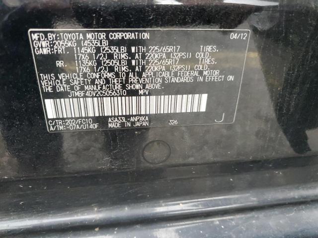 Photo 14 from auction – 2012 TOYOTA RAV4 with VIN JTMBF4DV2C5056310