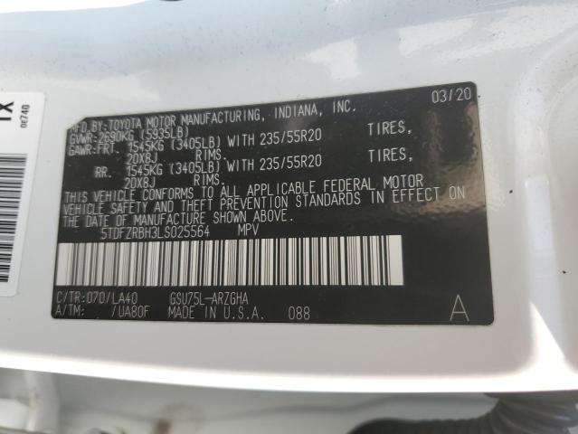 Photo 14 from auction – 2020 TOYOTA HIGHLANDER with VIN 5TDFZRBH3LS025564