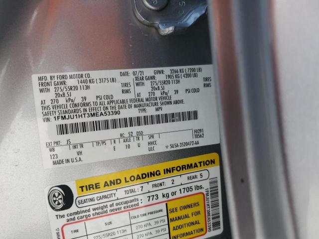 Photo 14 from auction – 2021 FORD EXPEDITION with VIN 1FMJU1HT3MEA53390