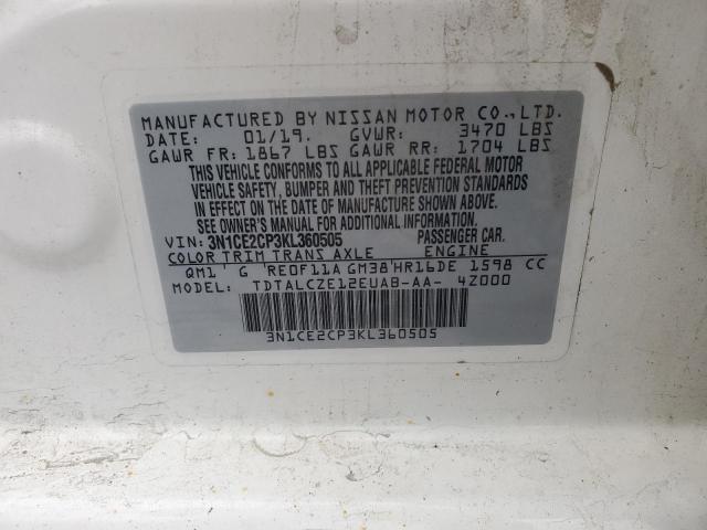 Photo 14 from auction – 2019 NISSAN VERSA NOTE with VIN 3N1CE2CP3KL360505